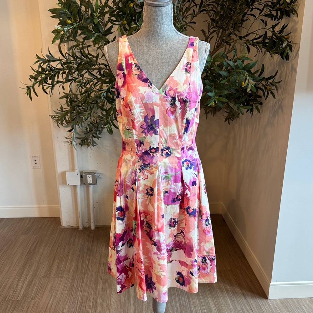 Lauren Ralph Lauren Floral V-Neck Dress